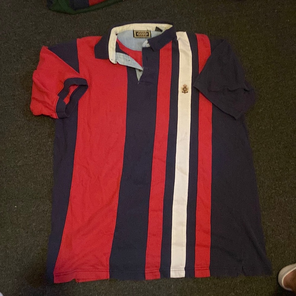 Hunting horn vintage rugby polo